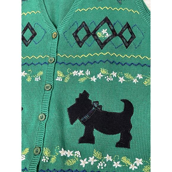 Scottie Dog novelty sweater vest lightweight Large - Picture 2 of 4